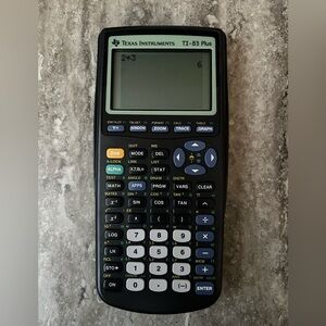 Texas Instruments TI-83 Plus Graphing Calculator - Black and Gray